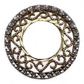 10k White & Yellow Gold Pendant