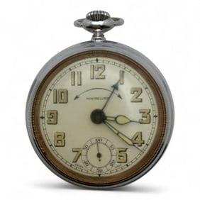 Montreluxe Silver Tone Pocket Watch