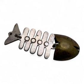 Mexico Sterling Silver Fish Pendant