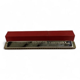M. Hohner's Chromatica No. 263 Harmonica In Case