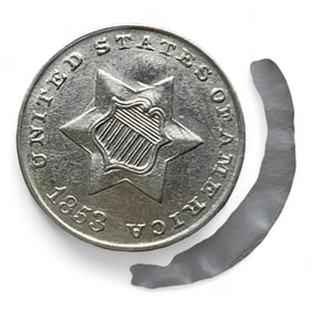 1853 Silver 3 Cent Piece