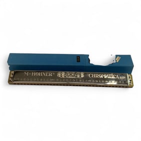 M. Hohner's Chromatica No. 262 Harmonica In Case