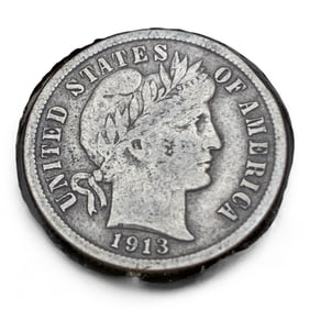 1913 Silver Barber Dime
