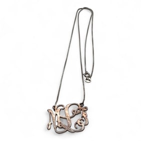 Sterling Silver Box Chain Pendant Necklace