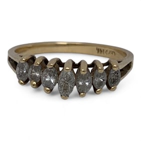 14k Yellow Gold & Diamond Ring