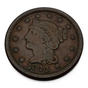 1844 Braided Hair Liberty Head Large Cent
