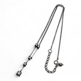 Sterling Silver Necklace With Clear Stones