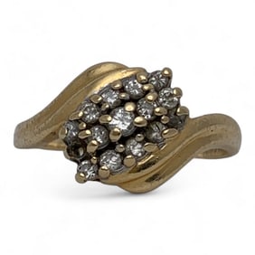 14k Yellow Gold & Diamond Ring