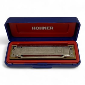 M. Hohner's Blues Harp Harmonica In Case