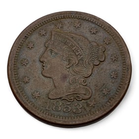 1853 Braided Hair Liberty Head Large Cent
