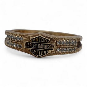 14k Yellow Gold Harley Davidson Ring