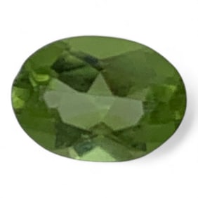 Faceted Green Citrine Gemstone