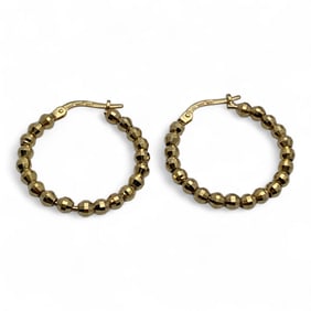 14k Yellow Gold Hoop Earrings