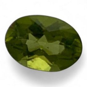Faceted Green Citrine Gemstone