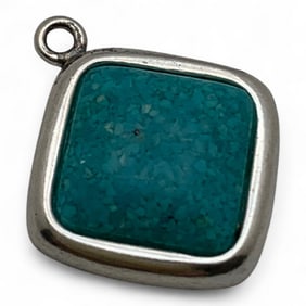 Sterling Silver & Blue Stone Pendant