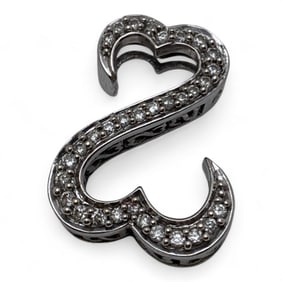 14k White Gold & Diamond Pendant