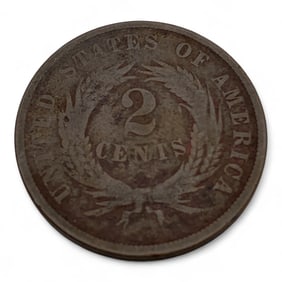1868 Shield 2 Cent Piece