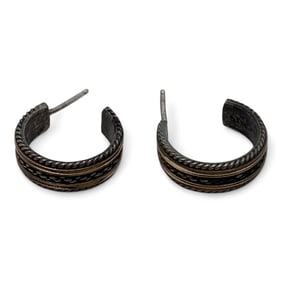 Pair Of Sterling Silver & 12k Gold Filled Earrings