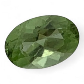 Faceted Green Citrine Gemstone