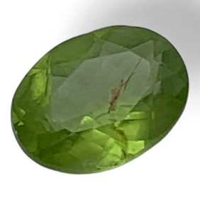 Faceted Green Citrine Gemstone