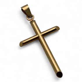 14k Yellow Gold Cross Pendant