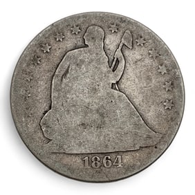 1864 S Seated Liberty Half Dollar