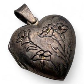 Sterling Silver Heart Pendant Locket