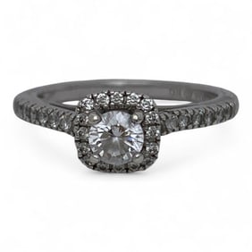 Sterling Silver And Clear Stone Ring