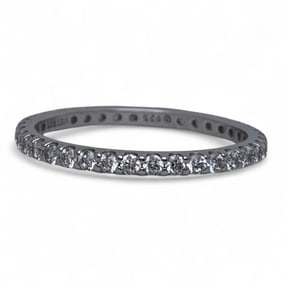 Sterling Silver Ring With Clear Stones