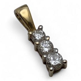 14k Yellow Gold & Diamond Pendant