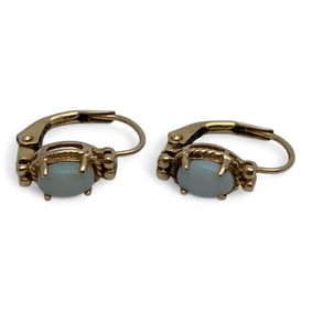 14k Yellow Gold & Opal Earrings