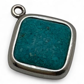 Sterling Silver & Blue Stone Pendant