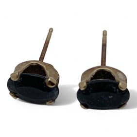 14k Yellow Gold & Sapphire Earrings