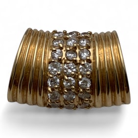 14k Yellow Gold & Diamond Pendant