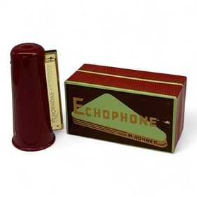 M. Hohner Echophone Harmonica In Case