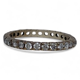 Sterling Silver Ring With Clear Stones