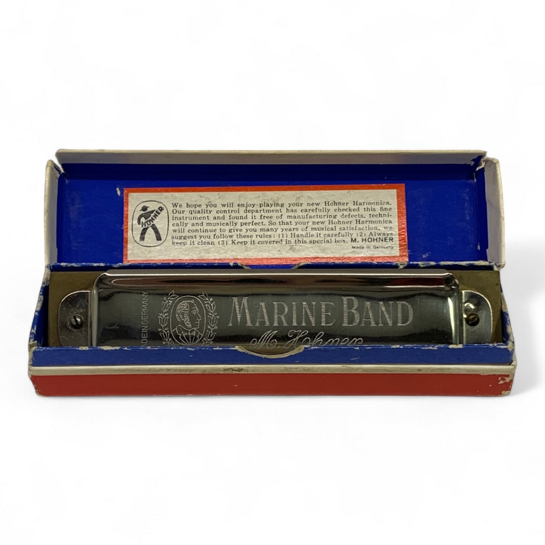 M. Hohner Marine Band Harmonica In Case (1 of 5)