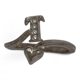 Sterling Silver Ring With Clear Stones