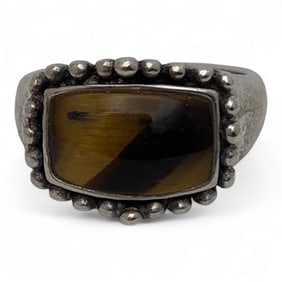 Sterling Silver And Tiger's Eye Stone