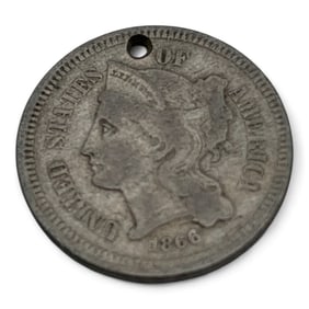 1866 3 Cent Nickel Silver Piece
