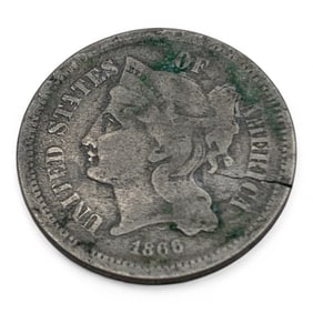 1865 3 Cent Nickel Silver Piece