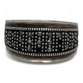 Sterling Silver And Marcasite Ring