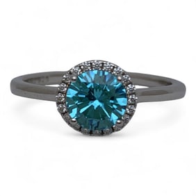 Sterling Silver & Blue Stone Ring