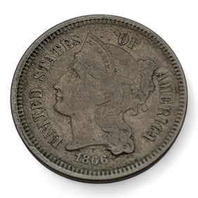 1866 3 Cent Nickel Silver Piece