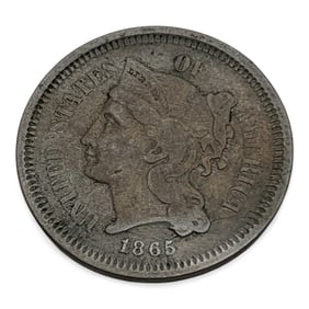 1865 3 Cent Nickel Silver Piece
