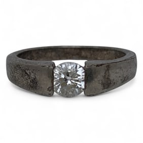 Sterling Silver & Clear Stone Ring