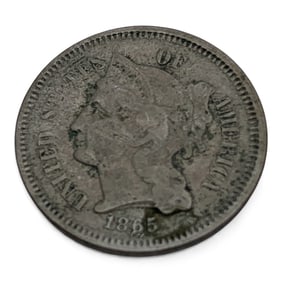 1865 3 Cent Nickel Silver Piece