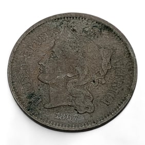 1887 3 Cent Nickel Silver Piece