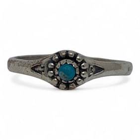 Sterling Silver & Blue Stone Ring
