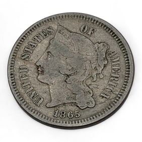 1865 3 Cent Nickel Silver Piece
